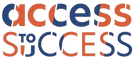 Colorful text 'access to success' with red and blue letters.